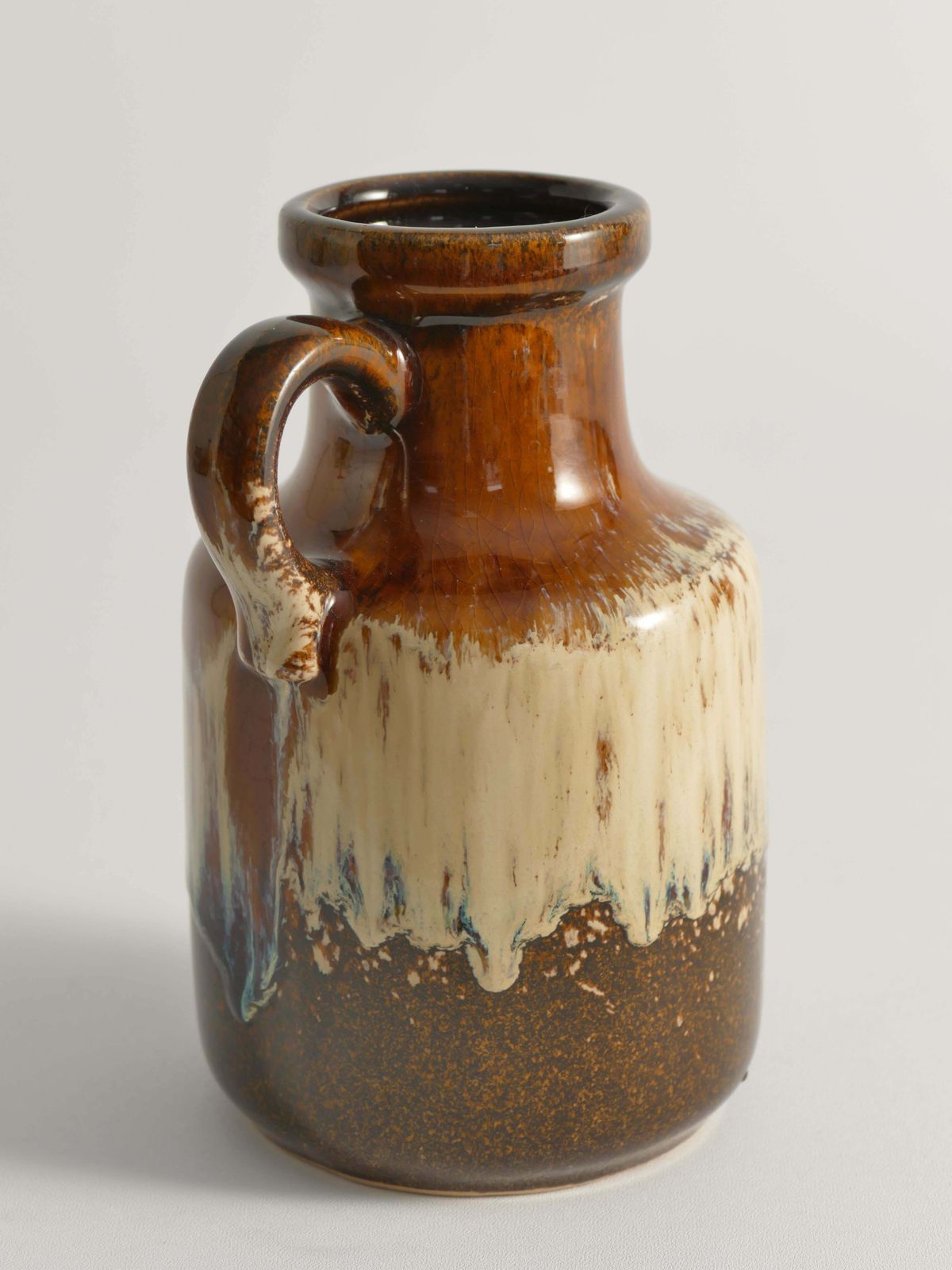 Mid Century Modern Fat Lava Drip Glaze Ceramic Vase, West Germany, 1970s photo 215.0