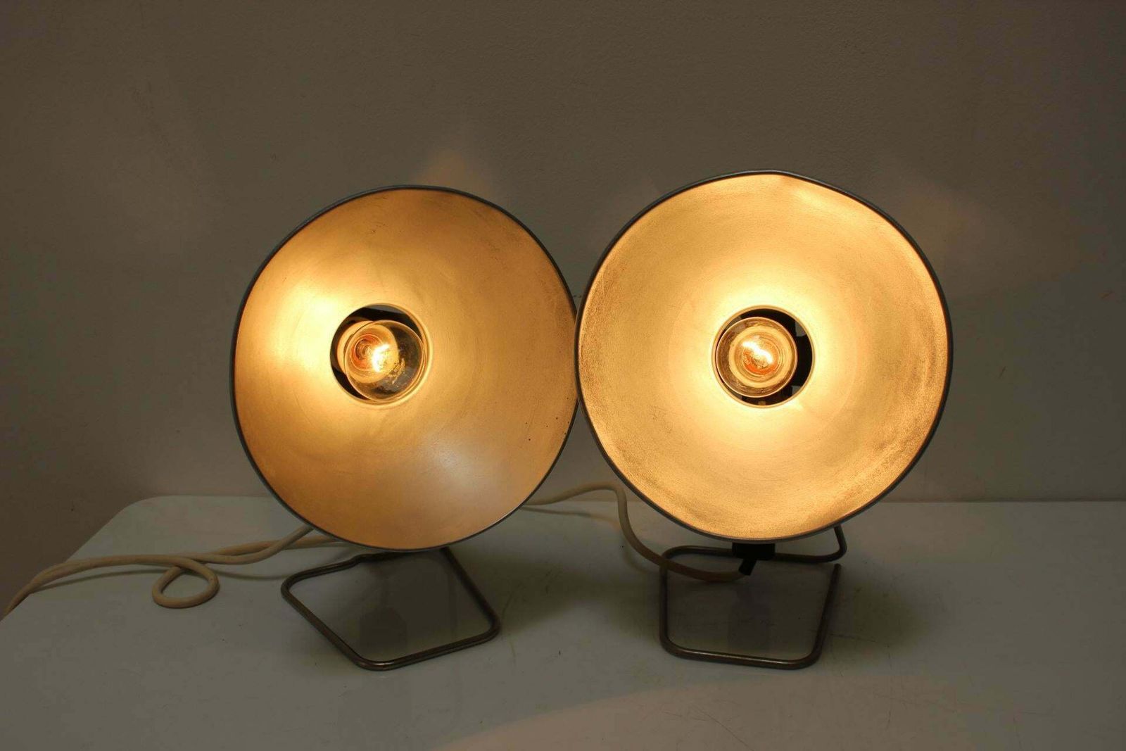 Set Of Two Vintage Table Lamps By Fax, 1960s, Czechoslovakia photo vintage