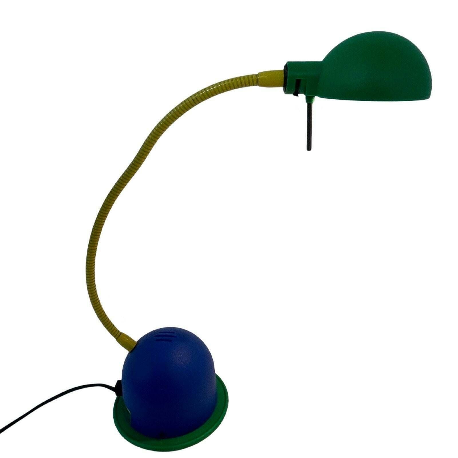Memphis Style   Stilplast Italy   Desklamp Model 'Halo'   Gooseneck   Multicolor photo furniture