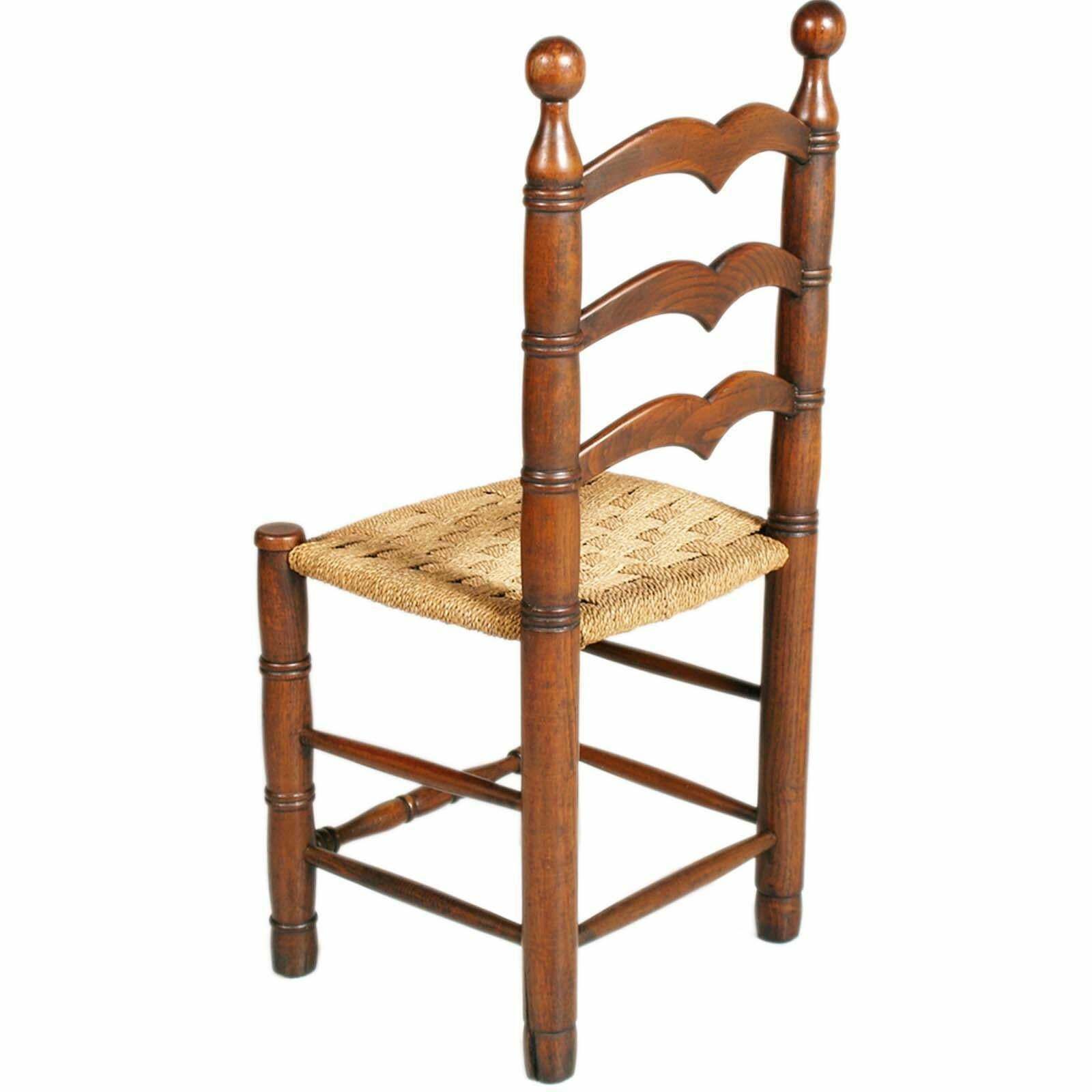 Hemp Rope And Oak Brutalist Chairs By Charles Dudouyt, 1940s, Set Of 2 photo 2246.0