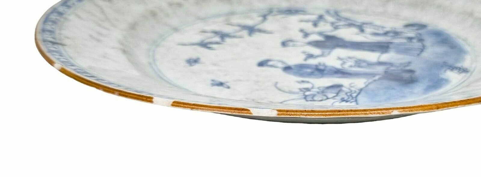 Home Decor Early 18th Century Yongzheng Chinese Blue And White Porcelain Plate Of Scholars photo