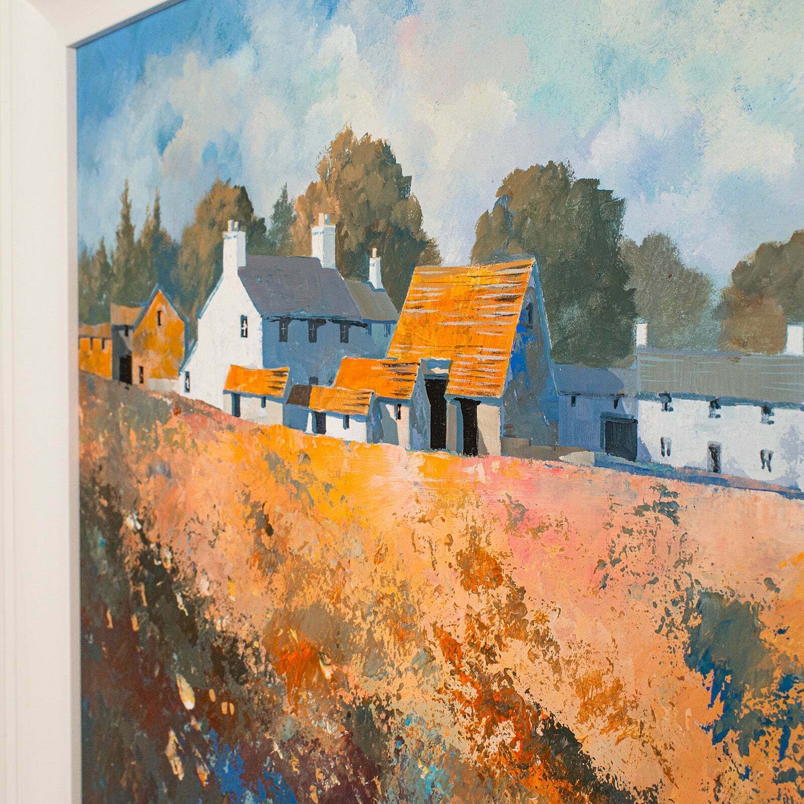 Contemporary Framed Landscape Painting, English, Acrylics, Signed, Nick Potter photo 1195.0