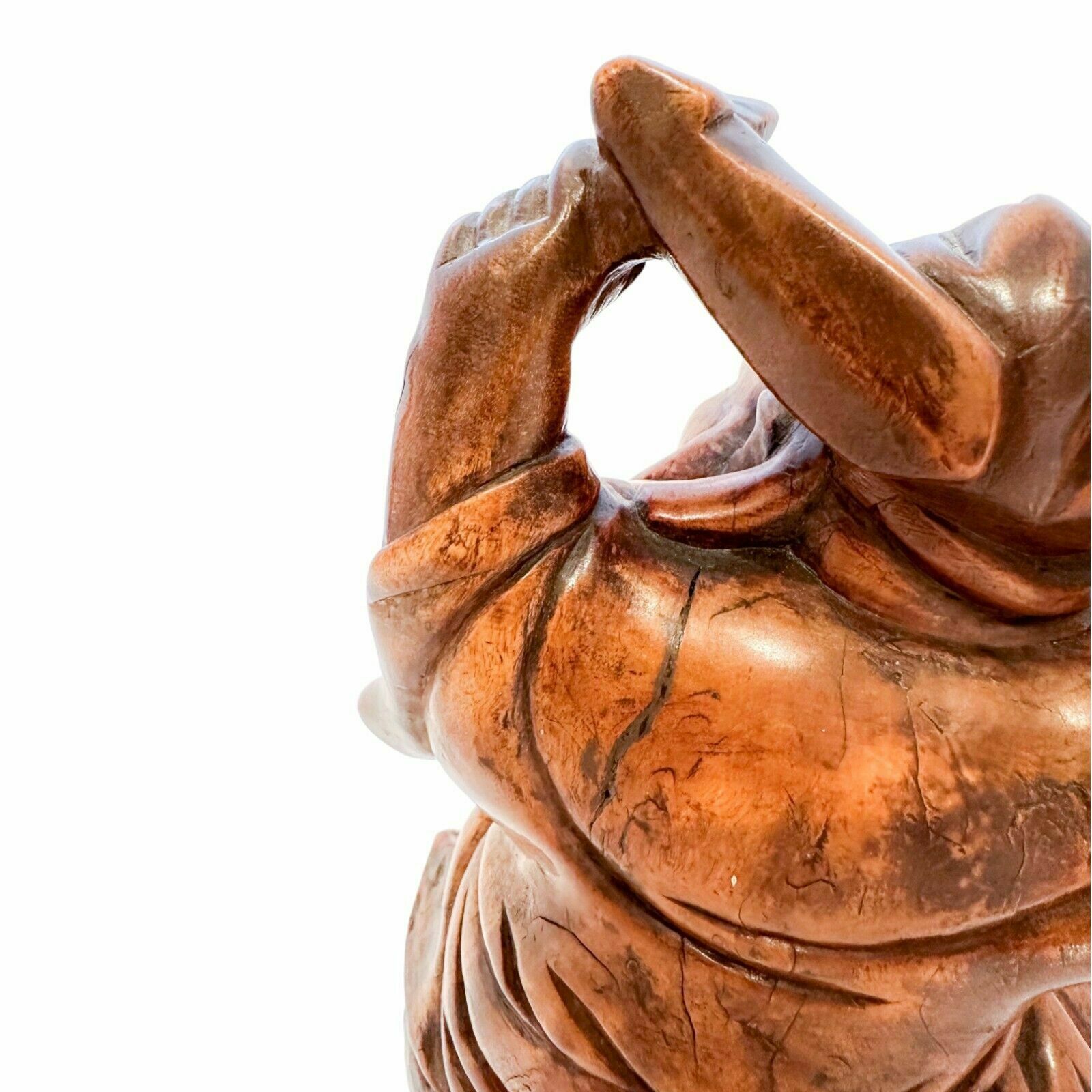 150.0 Antique Chinese Boxwood Root Carved Figurine Of Daoist Immortal Li Tai Guai photo
