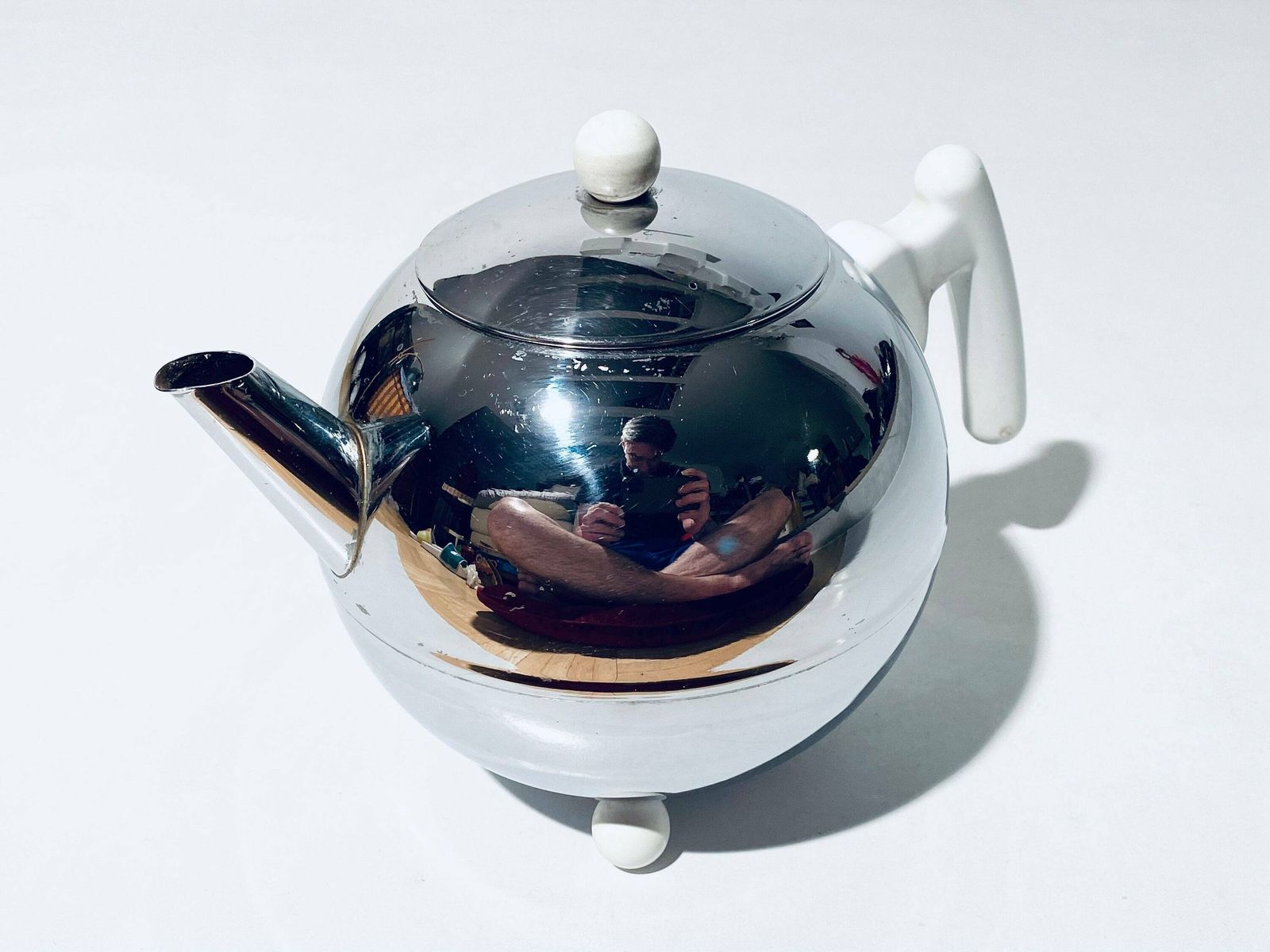 Bredemeijer Duet Bella Silver Tea Pot Hilversum Holland / Classic Vintage Decor