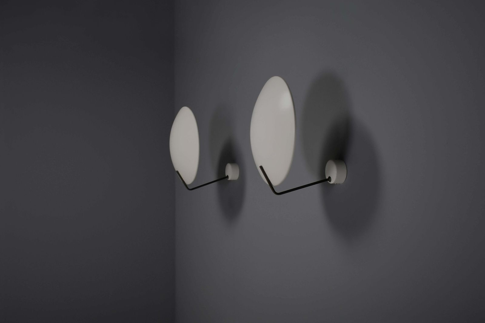 Set Of Two Metal Stilnovo Mod. 232 Sconces Designed By Bruno Gatta, Italy 1962 photo furniture