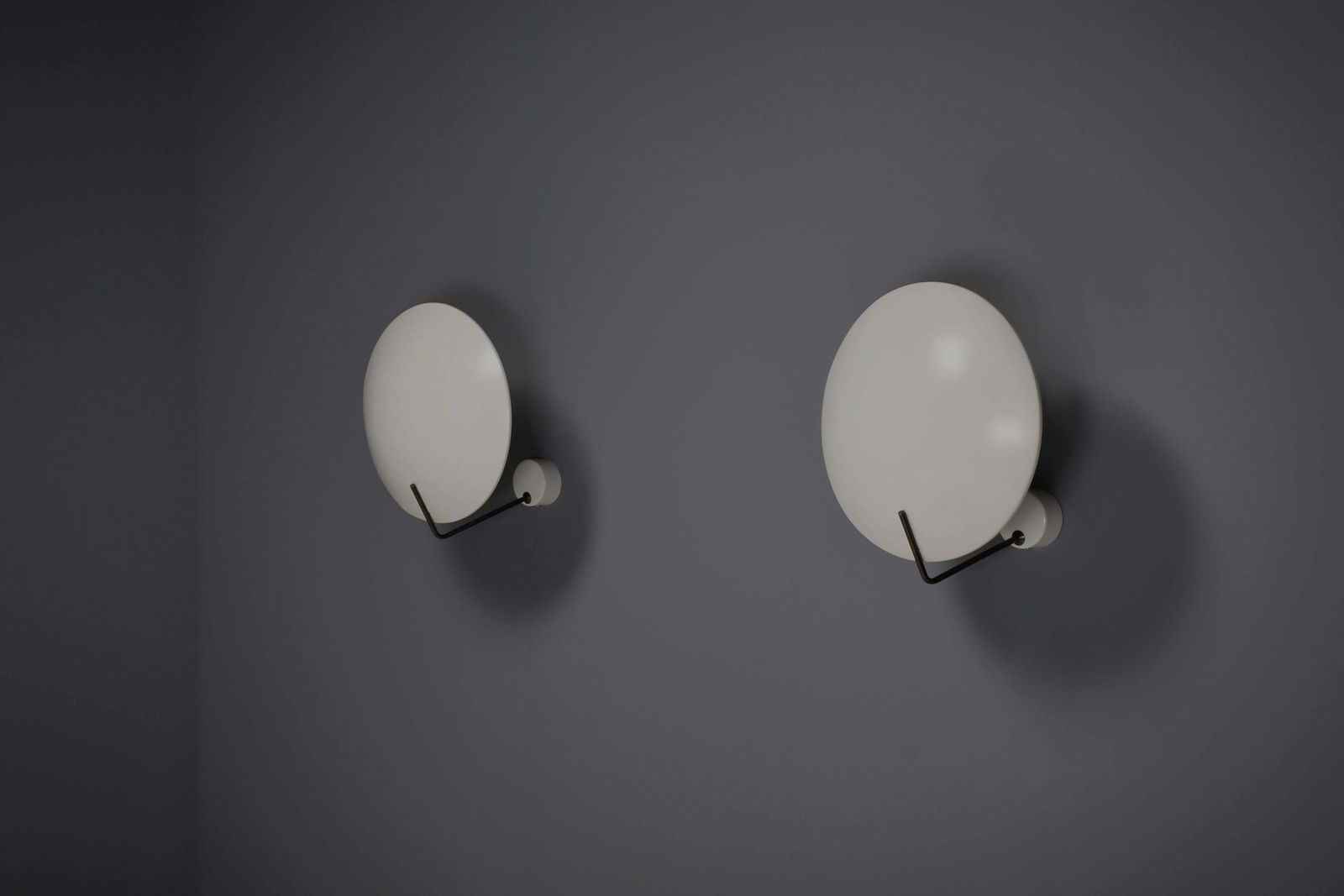 Set Of Two Metal Stilnovo Mod. 232 Sconces Designed By Bruno Gatta, Italy 1962 photo Lighting