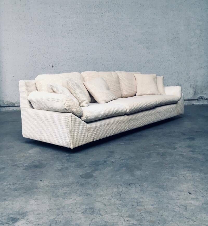 Driezitsbank – Mid Century Modern Design – Bouclé Wol – Jaren 1960 photo vintage