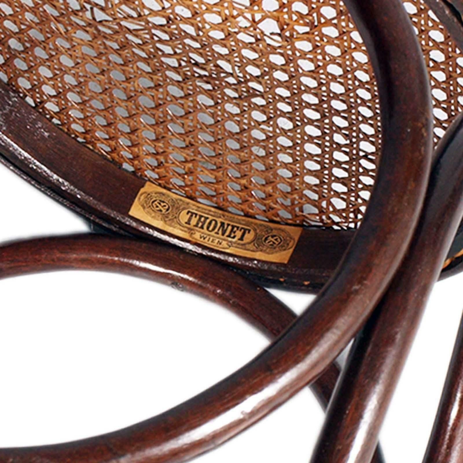 Art Deco Original Bentwood Stool , Rattan Cane Top, Designed By Michael Thonet photo Furniture