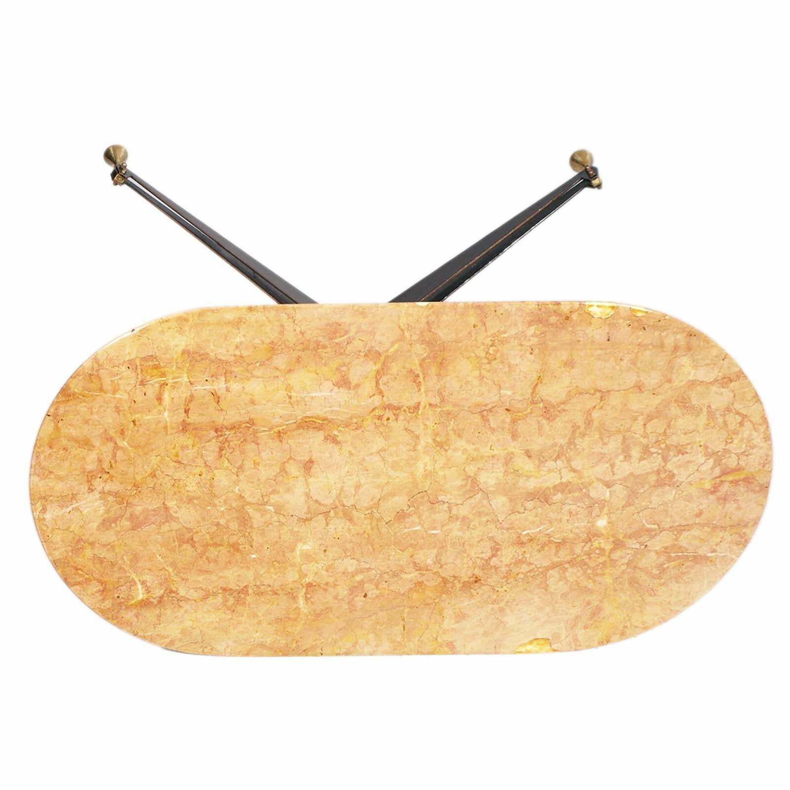 Mid Century Coffee Table By Rima, Gio Ponti Attributable , Iron , Brass , Marble photo furniture