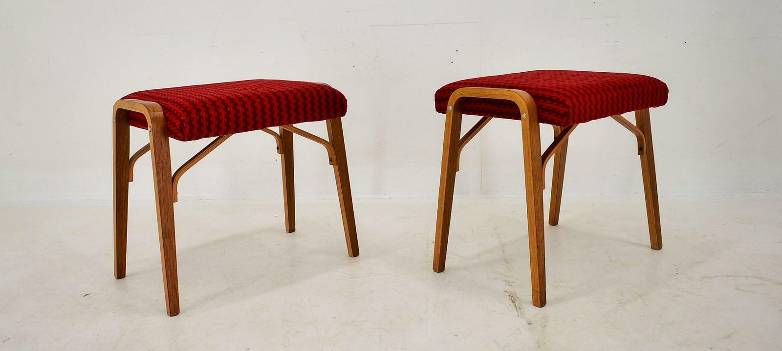 1960s Ludvik Volak Beech Stools By Drevopodnik Holesov, Czechoslovakia photo furniture