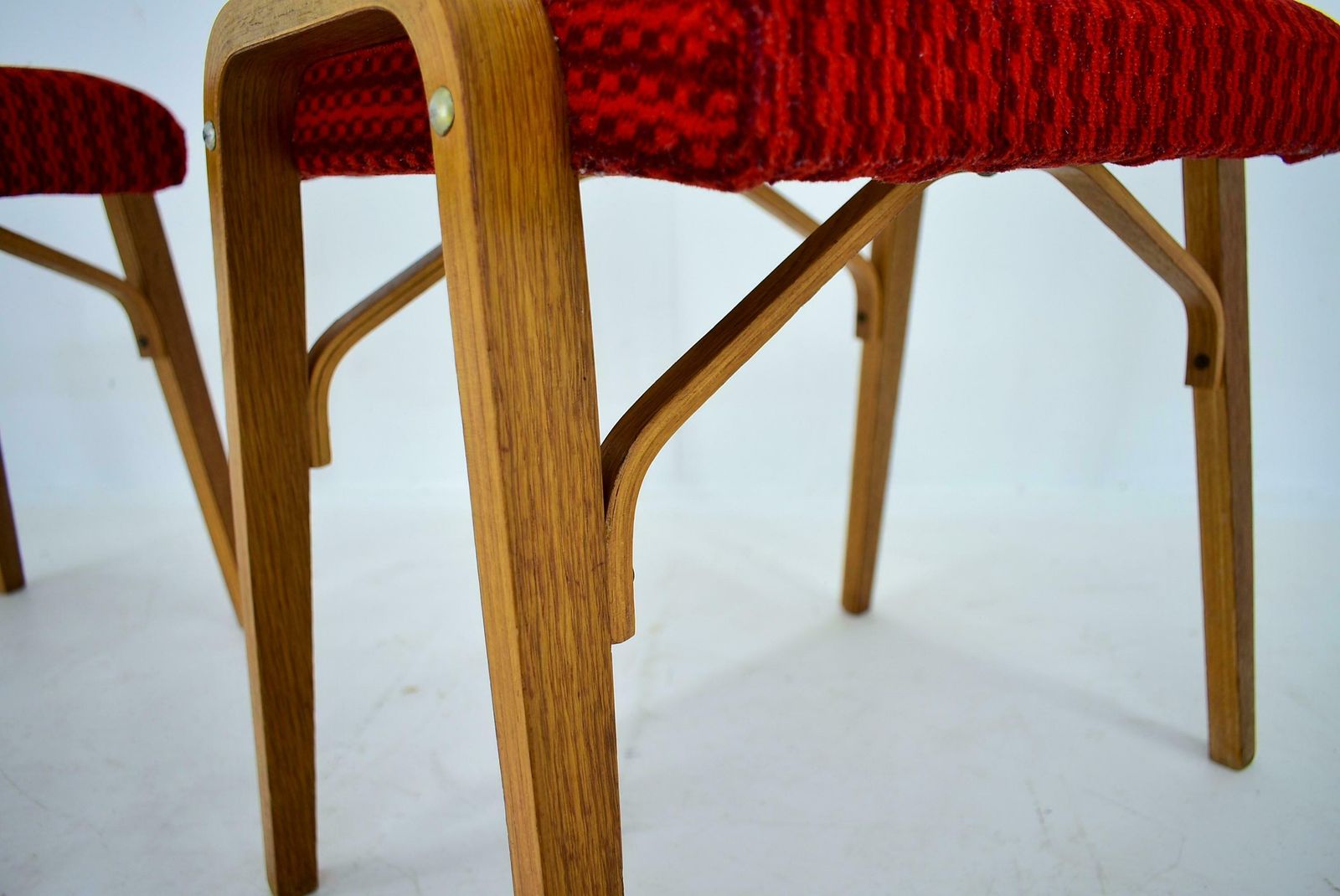 1960s Ludvik Volak Beech Stools By Drevopodnik Holesov, Czechoslovakia photo Furniture
