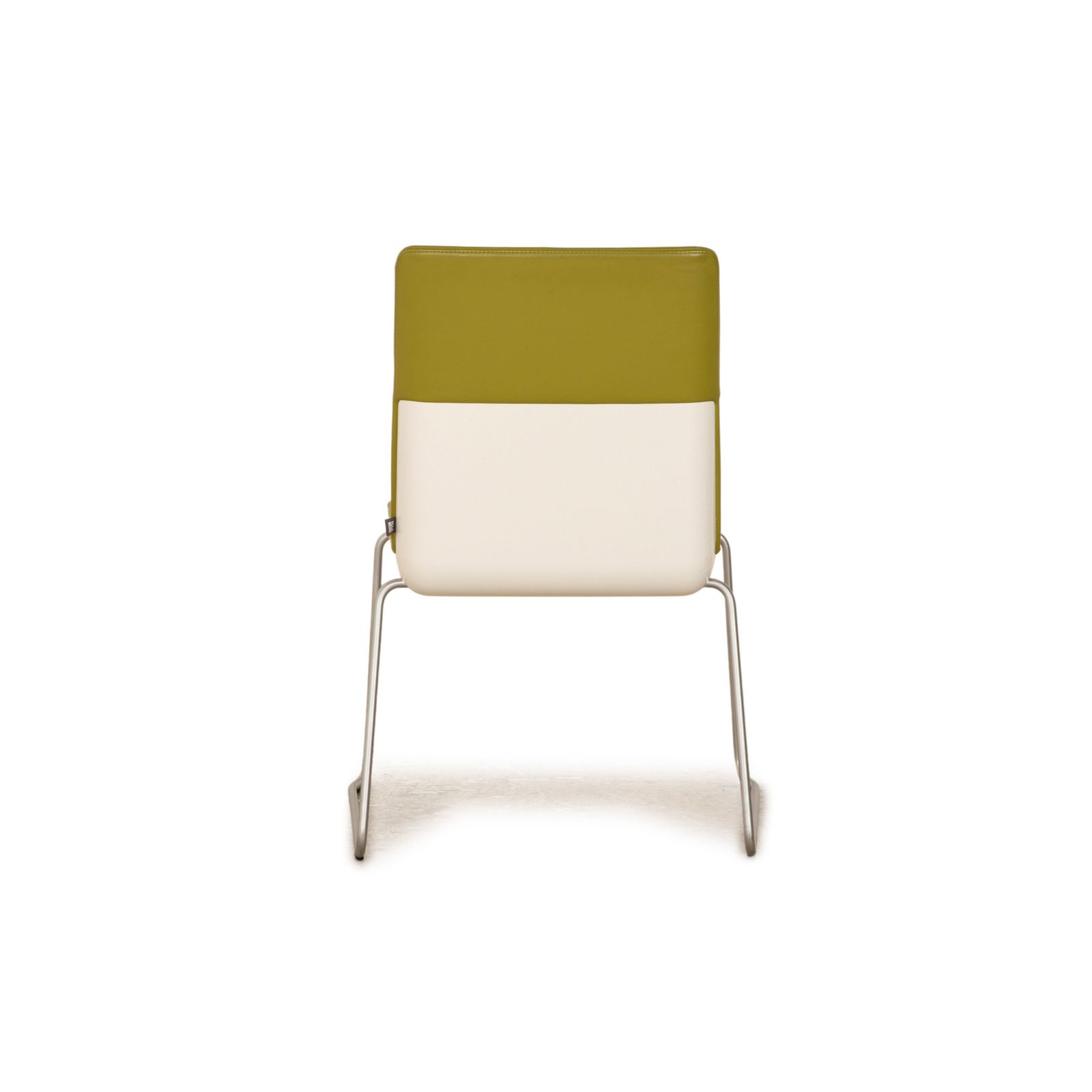 Lot de 4 chaises Rolf Benz Sinus 626 en cuir vert, salle à manger photo vintage