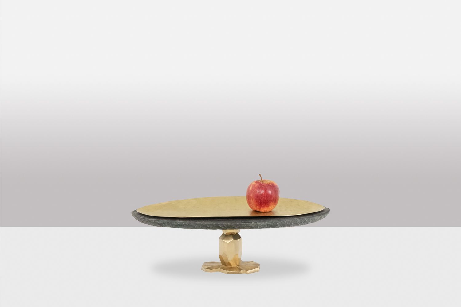 “Pitoin” Bowl In Hammered Brass Slate. Contemporary Work. Ls5954637y