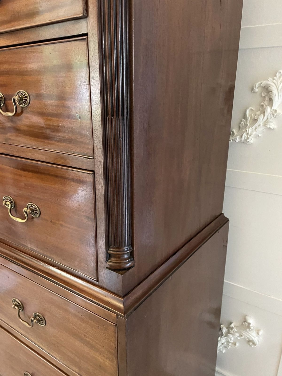 Antique 18th Century  Mahogany Chest On Chest Of Drawers photo vintage