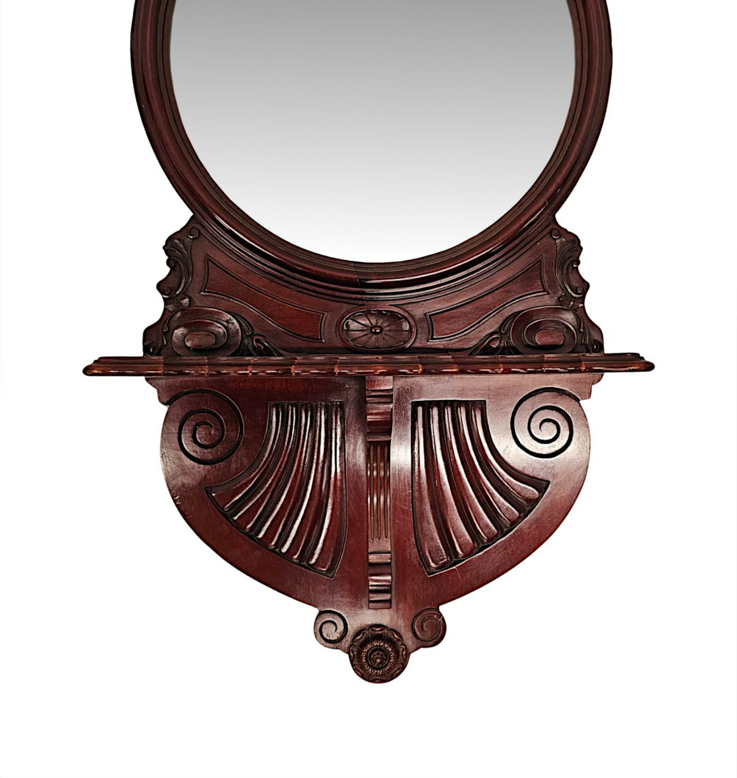 A Very Rare Pair Of 20th Century Mahogany Pier Mirrors photo for sale