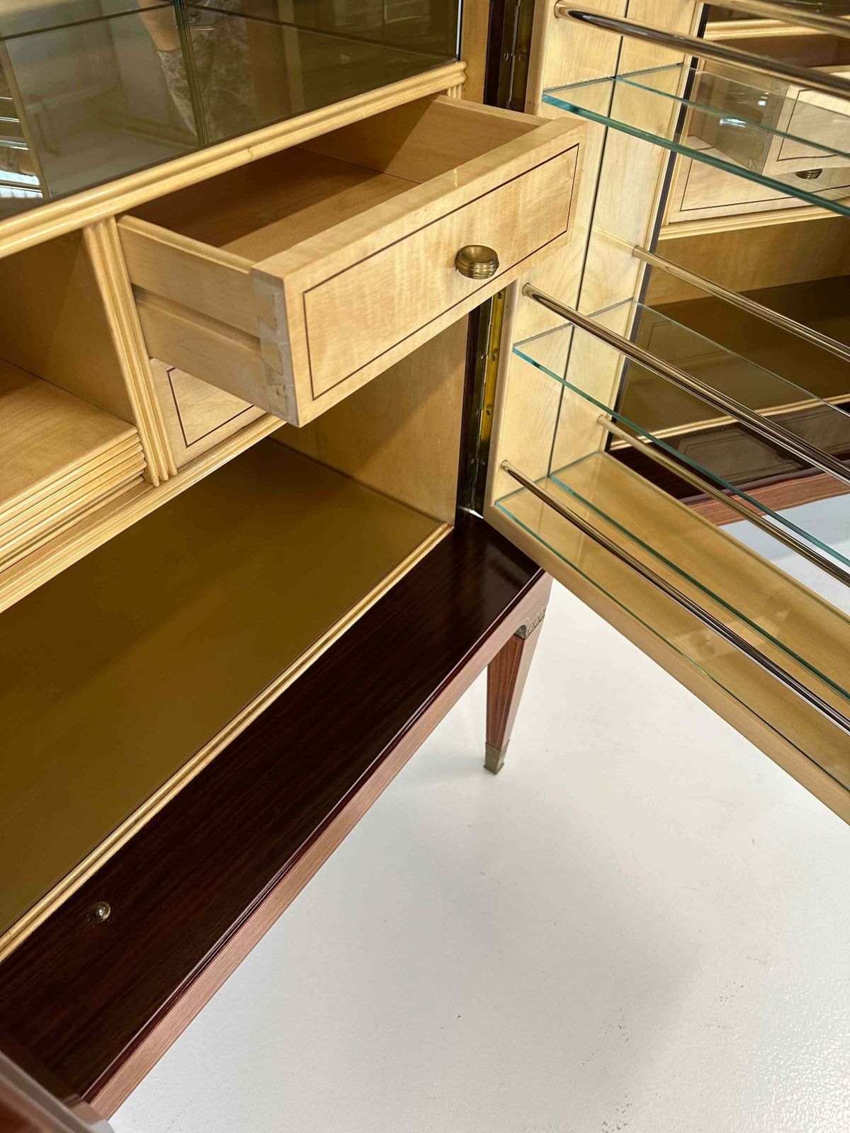 photo buy Italian Art Deco Teak And Inlays Bar Cabinet By Paolo Buffa, 1950s