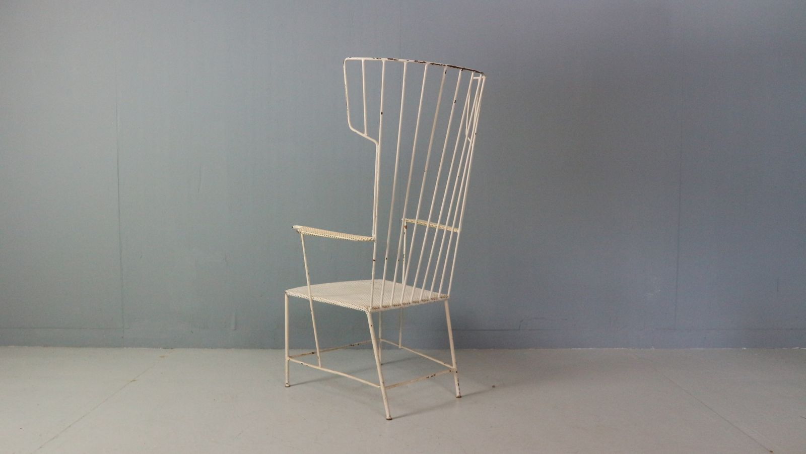 photo for sale Rare Lyra Iron Armchair By Anna Lülja Praun & Thomas Lauterbach Sonett