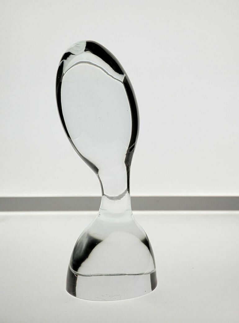 Livio Seguso, Visionary Early Abstract Bust Sculpture, Clear Glass, Signed photo buy