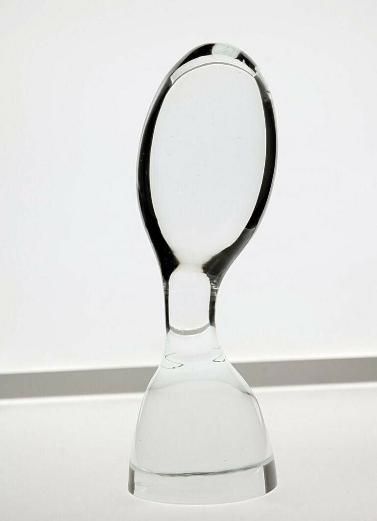 photo buy Livio Seguso, Visionary Early Abstract Bust Sculpture, Clear Glass, Signed