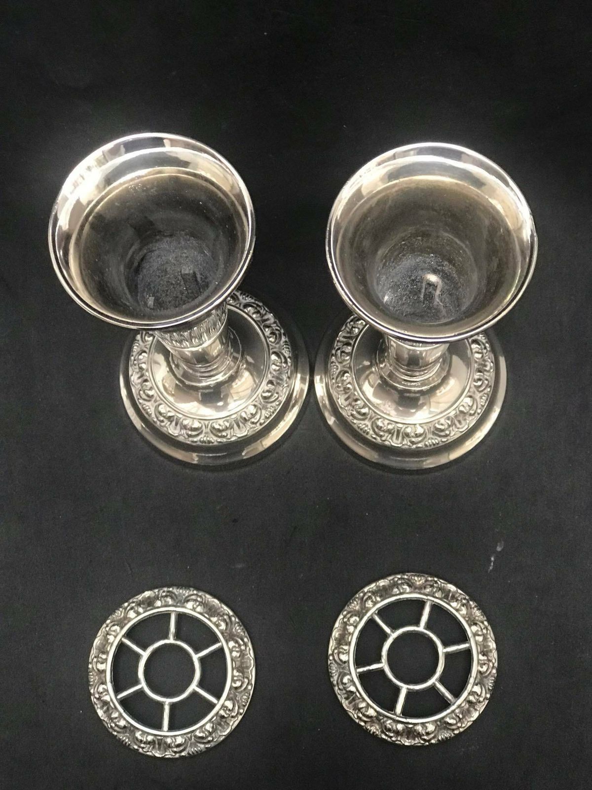 Pair Silver Plated Bud Fluted Vases English Soliflor, Trumpet Vases One Flower Gift For Her Hostess Gift Posy Holder photo 172.0