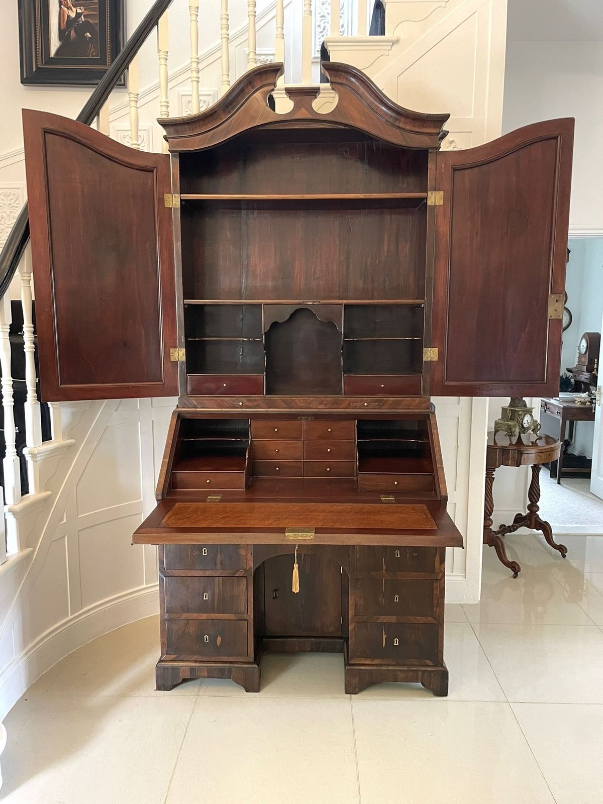 photo buy Antique 18th Century Rosewood Bureau Bookcase