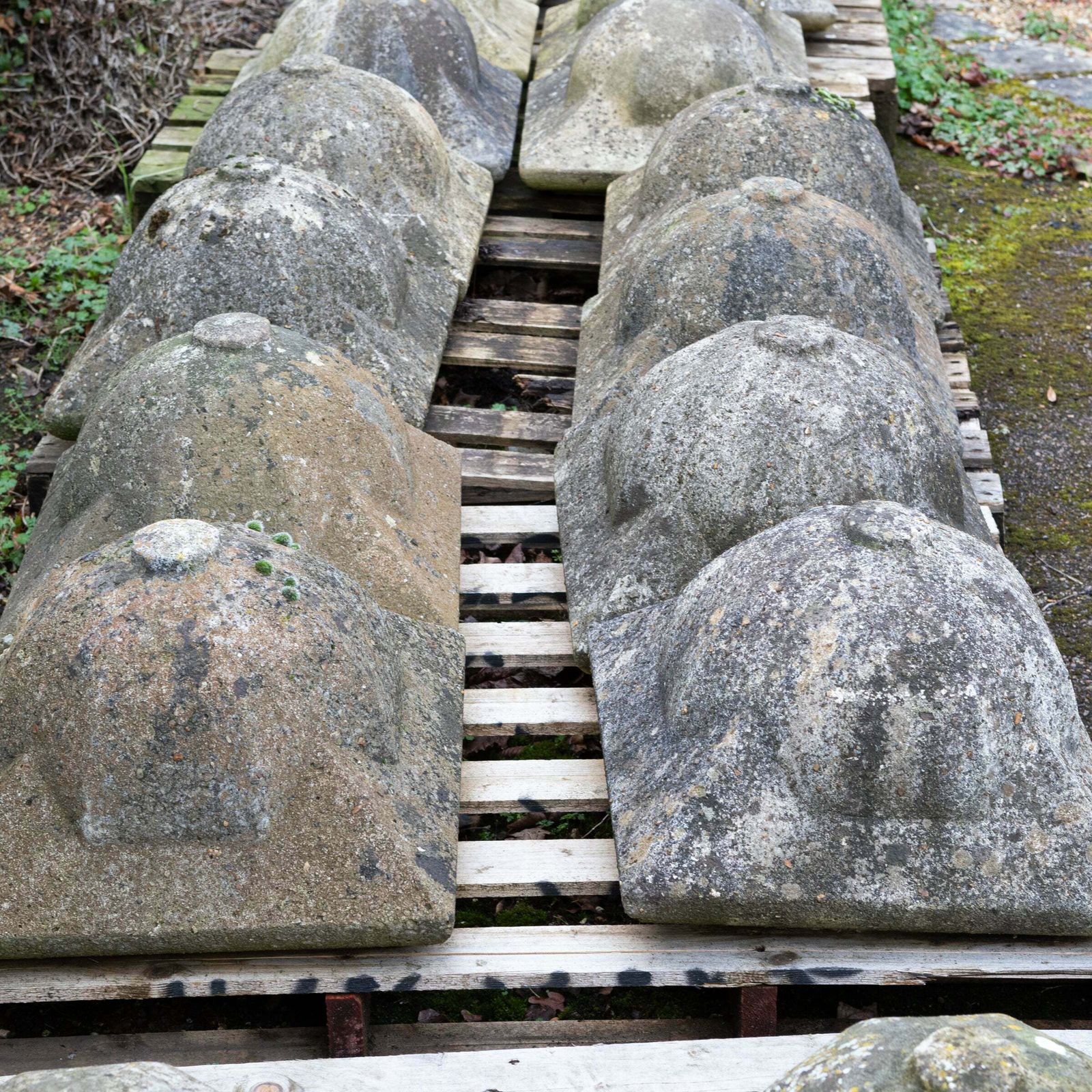 Antique Reclaimed Portland Stone Dome Pier Caps Finials | Post Tops photo vinterior