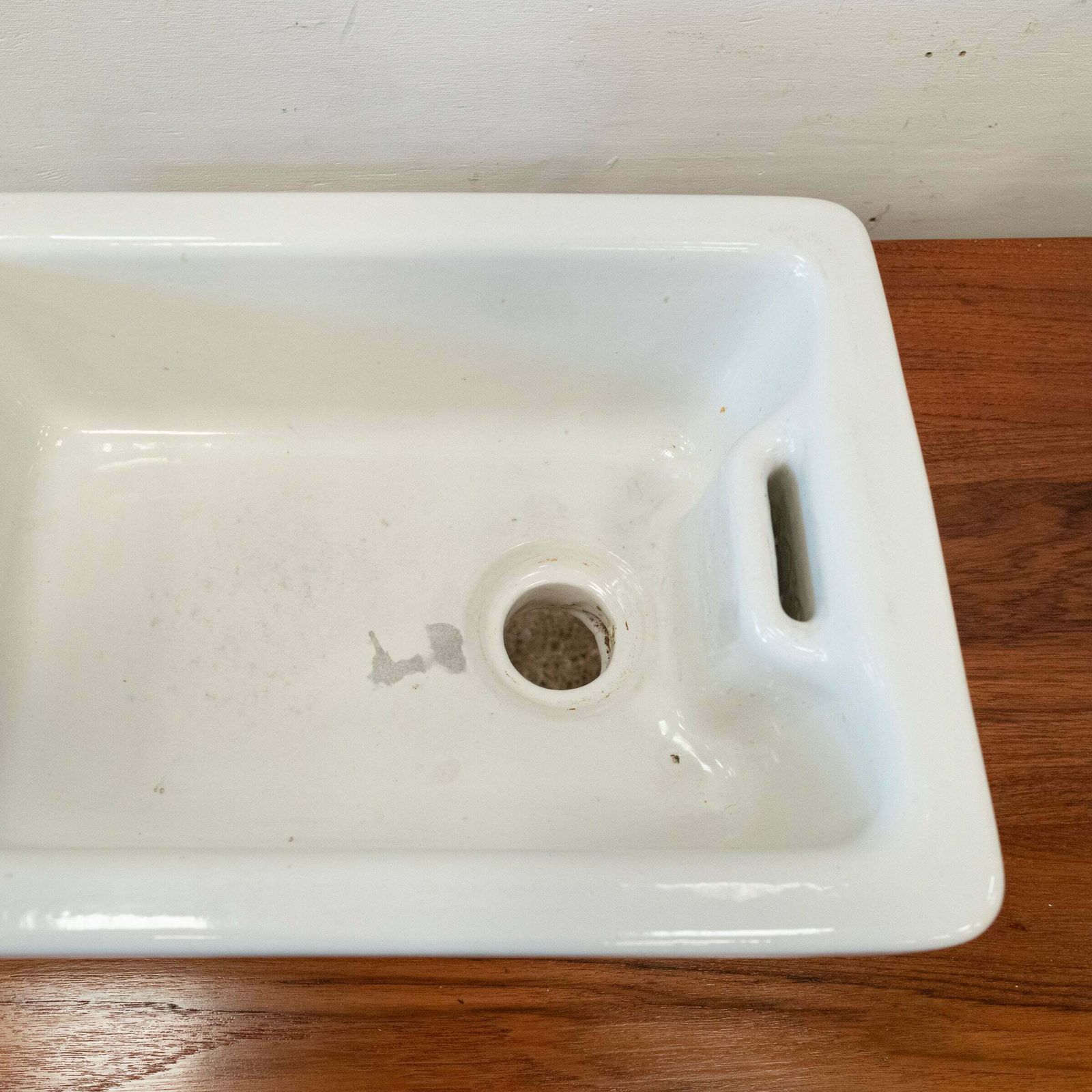 Twin Countertop Butler Sinks On Reclaimed Cast Iron And Teak Unit photo buy
