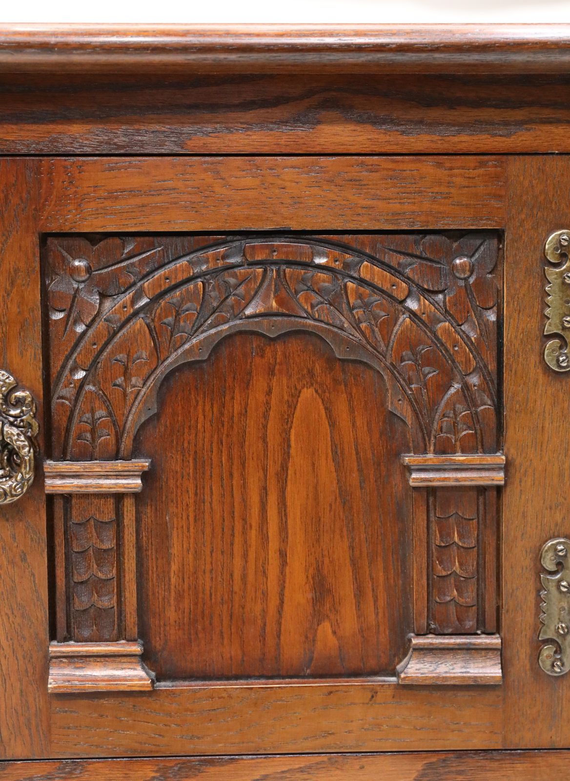 photo furniture Old Charm Canted Table Finished In Tudor Brown Free Uk Delivery