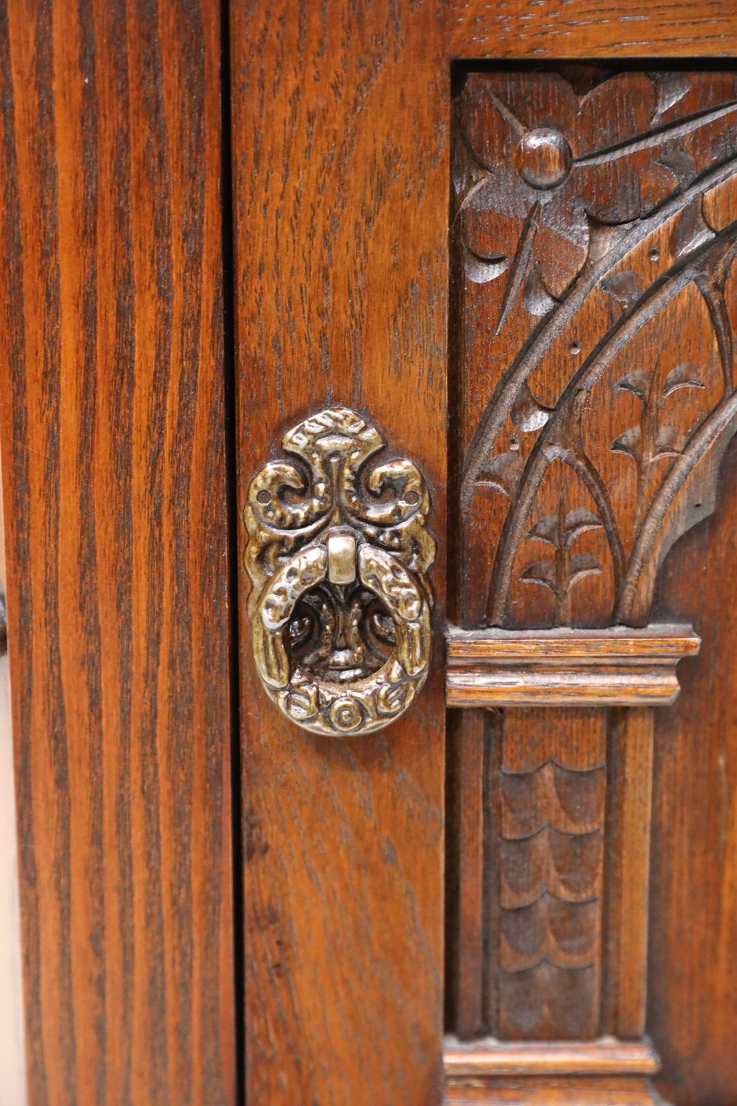 Furniture Old Charm Canted Table Finished In Tudor Brown Free Uk Delivery photo