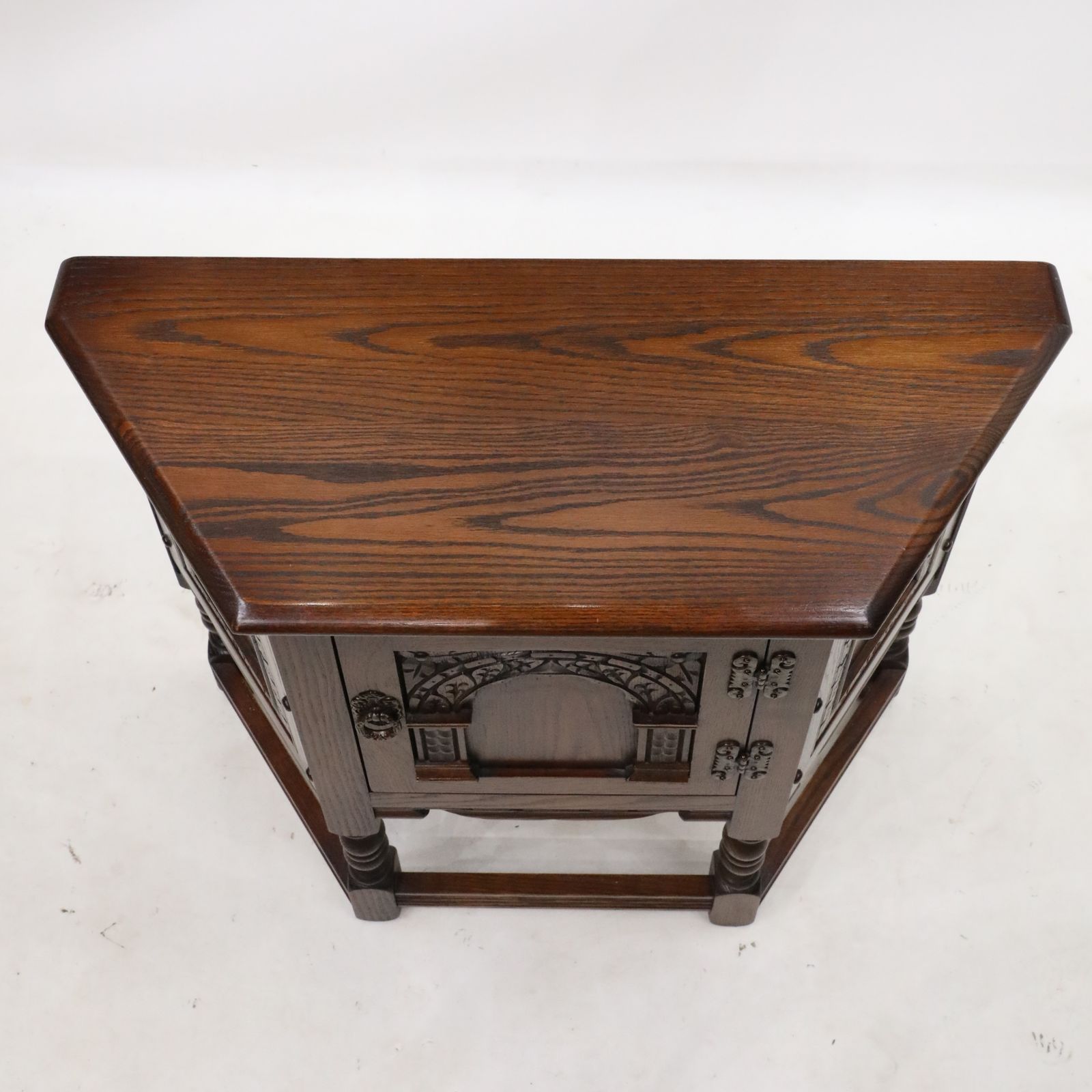photo buy Old Charm Canted Table Finished In Tudor Brown Free Uk Delivery