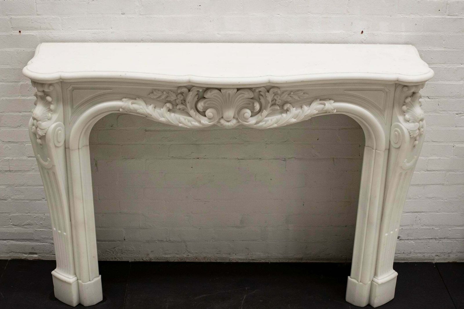 14500.0 Antique Louis XV Rococo Style 19th Century Marble Fireplace photo
