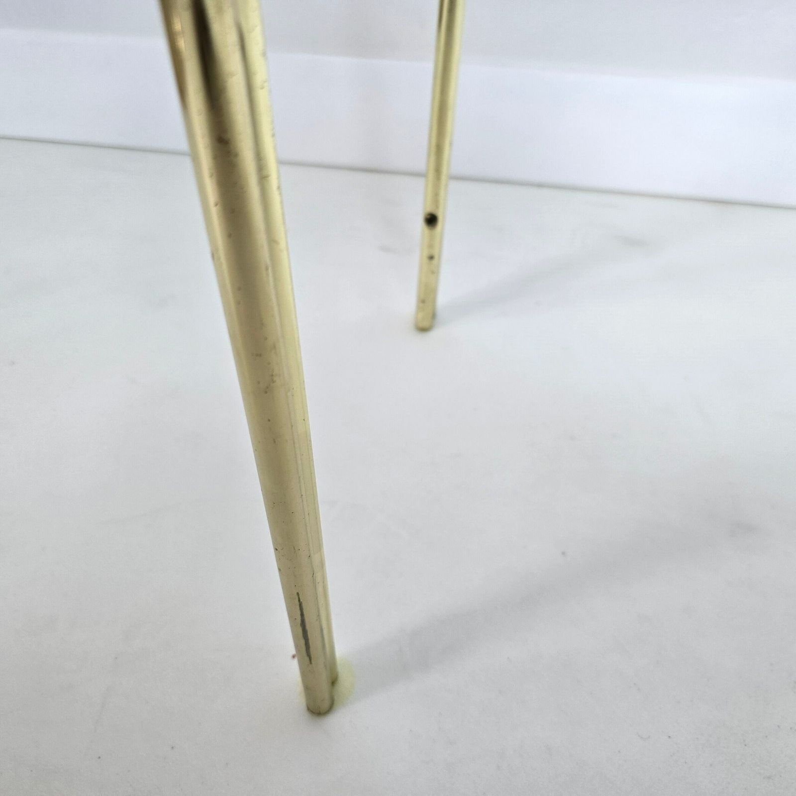 Vintage Mid Century Modern Brass And Clear Glass Table photo furniture