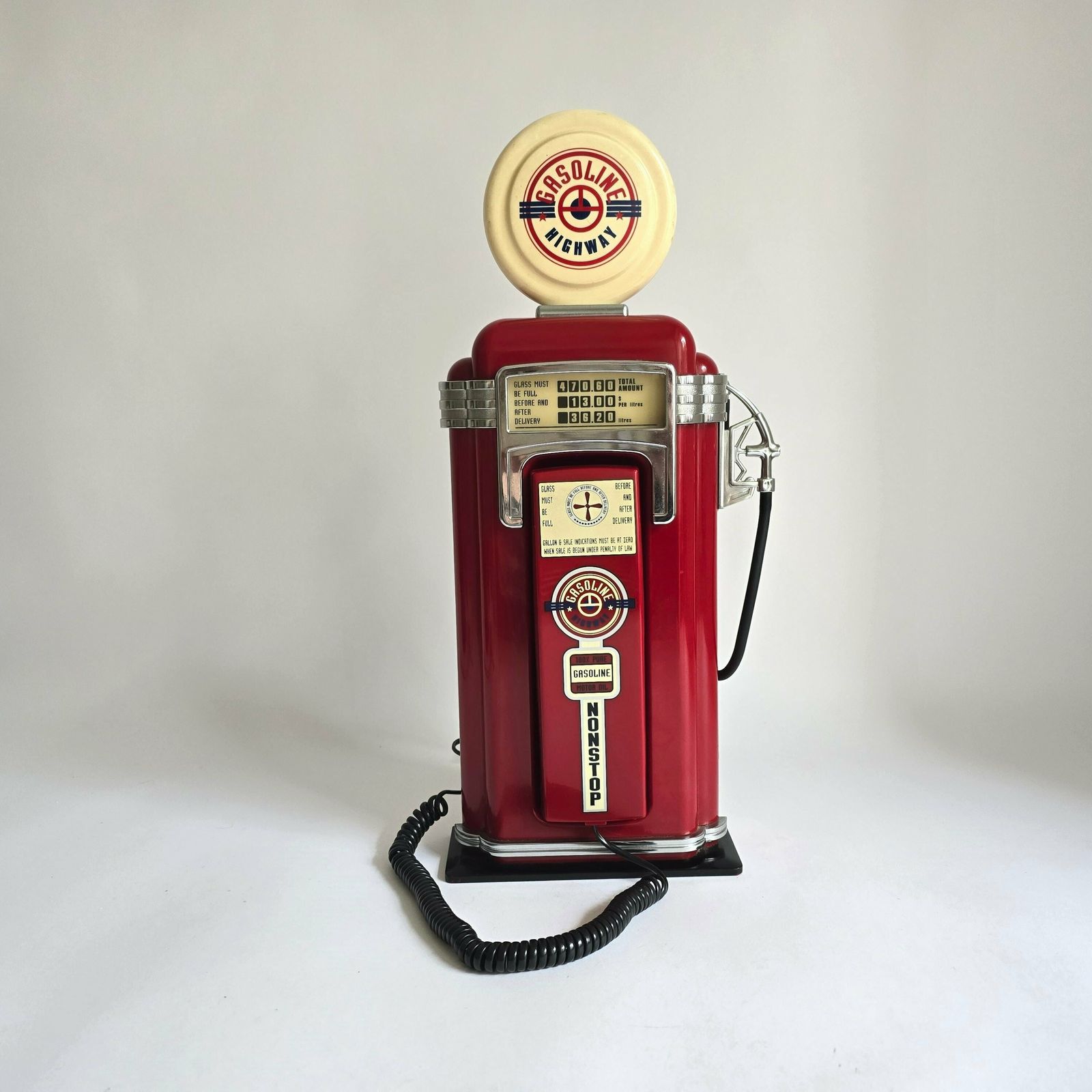 Vintage Desk Wall Phone Gasoline Highway Petrol Pump