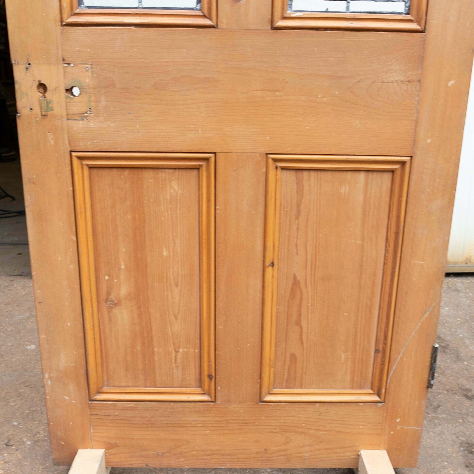Antique Victorian Stained Glass Door   203cm X 84cm photo furniture