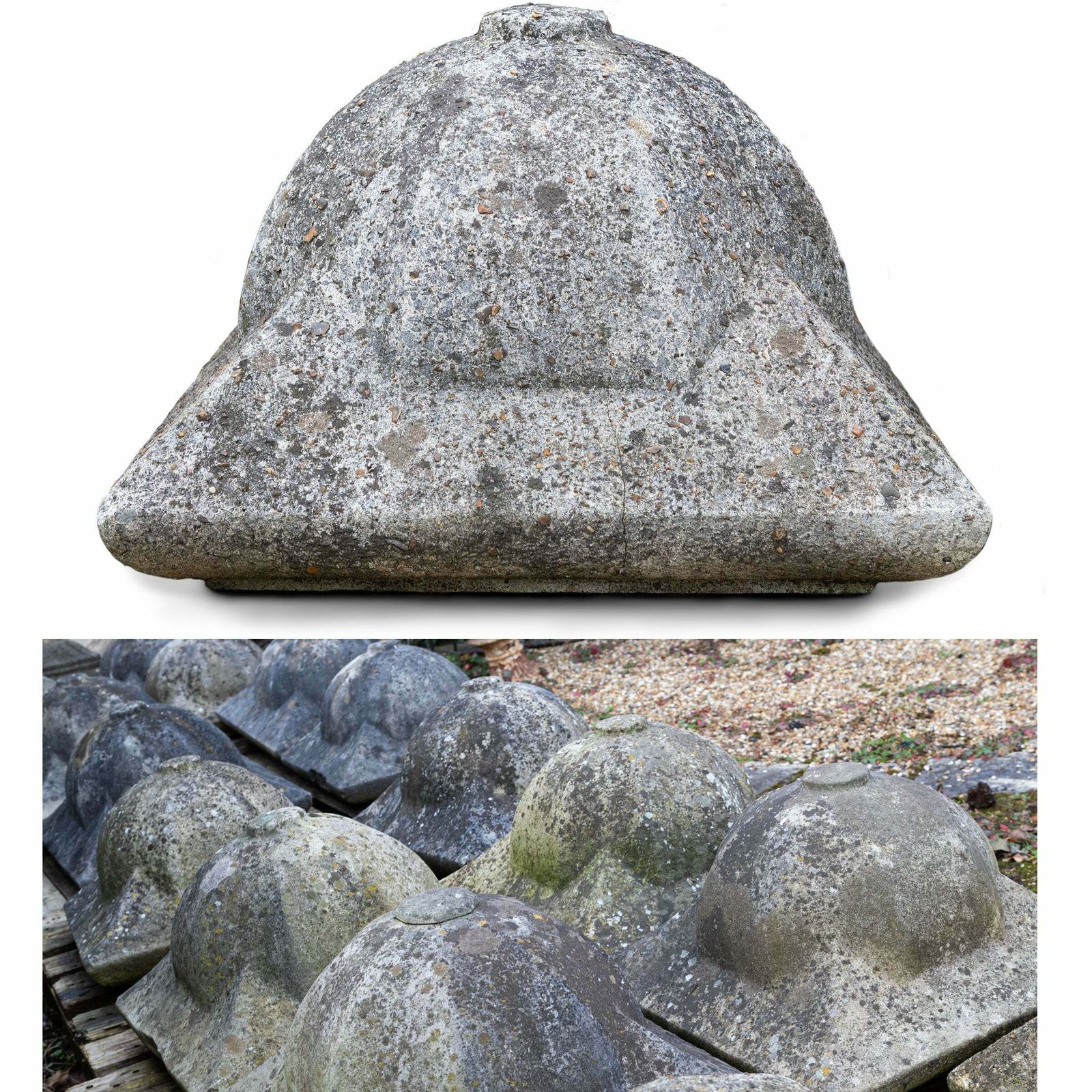 Antique Reclaimed Portland Stone Dome Pier Caps Finials | Post Tops