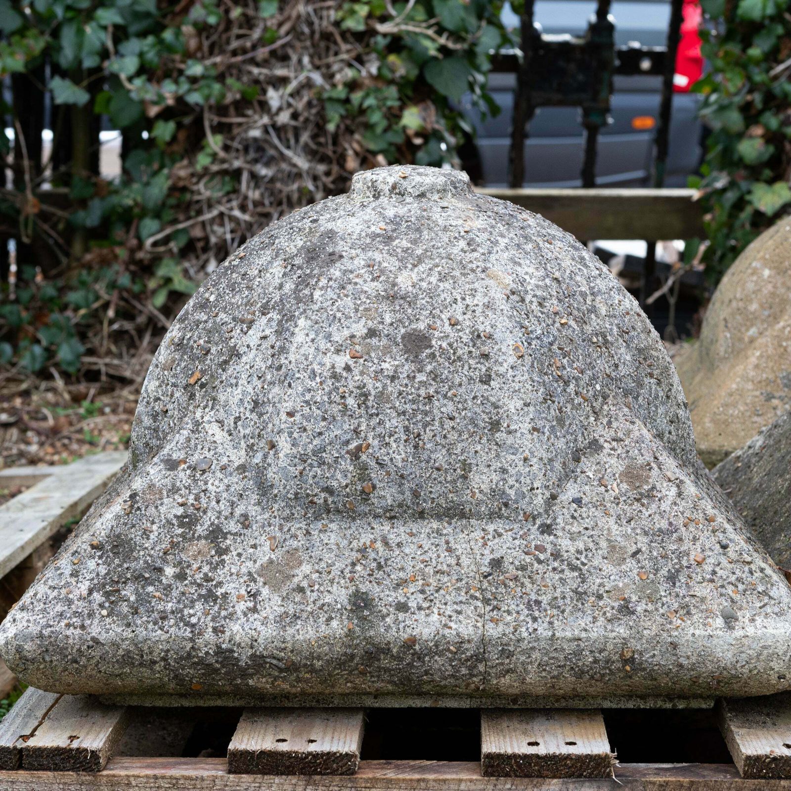 Antique Reclaimed Portland Stone Dome Pier Caps Finials | Post Tops photo vintage