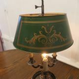 Old Silver Plated French Triple Bouillotte Desk Lamp photo 1020.0