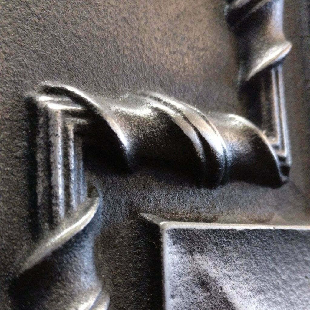 Antique Edwardian Polished Cast Iron Combination Fireplace photo vinterior