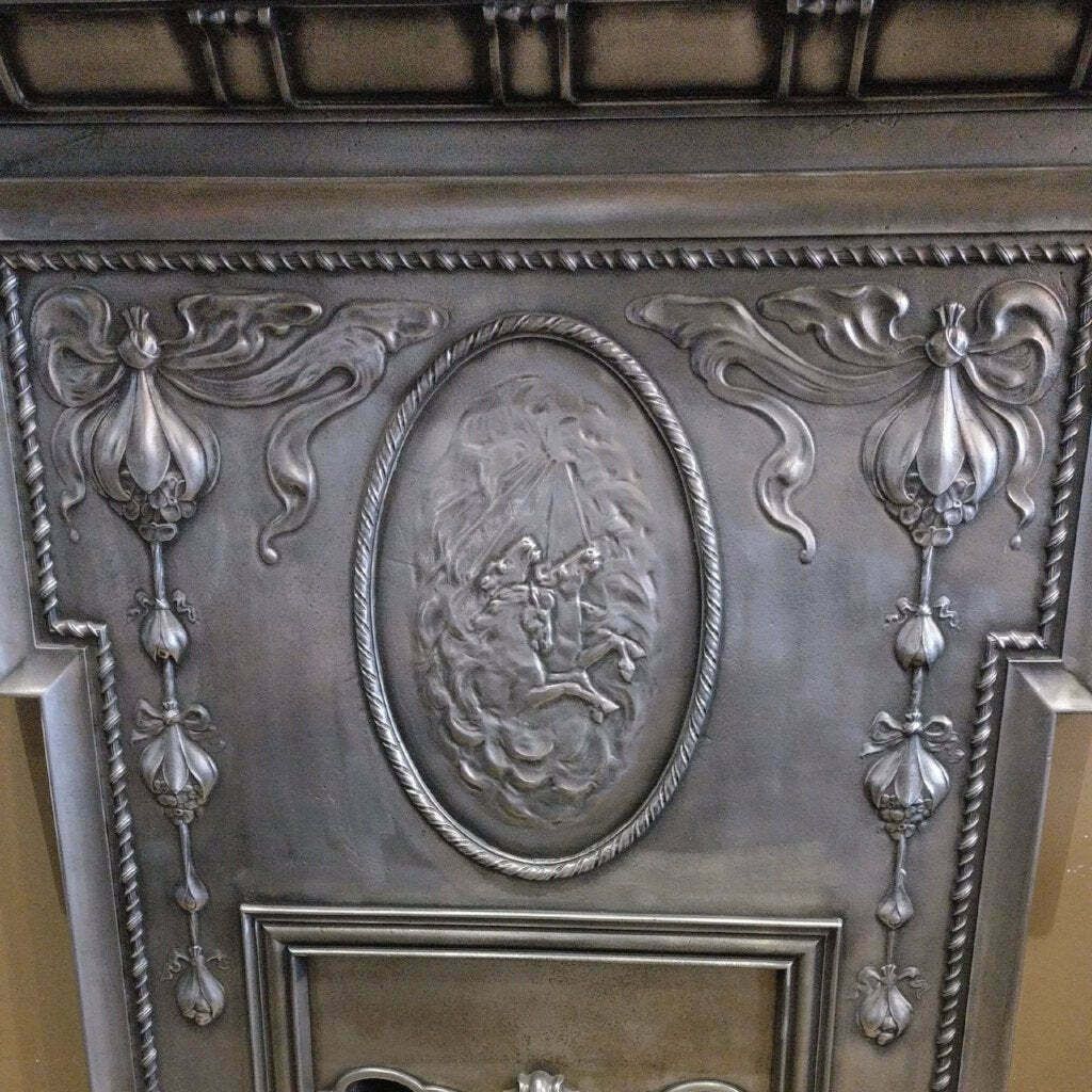 Home Fixtures Antique Edwardian Polished Cast Iron Combination Fireplace photo