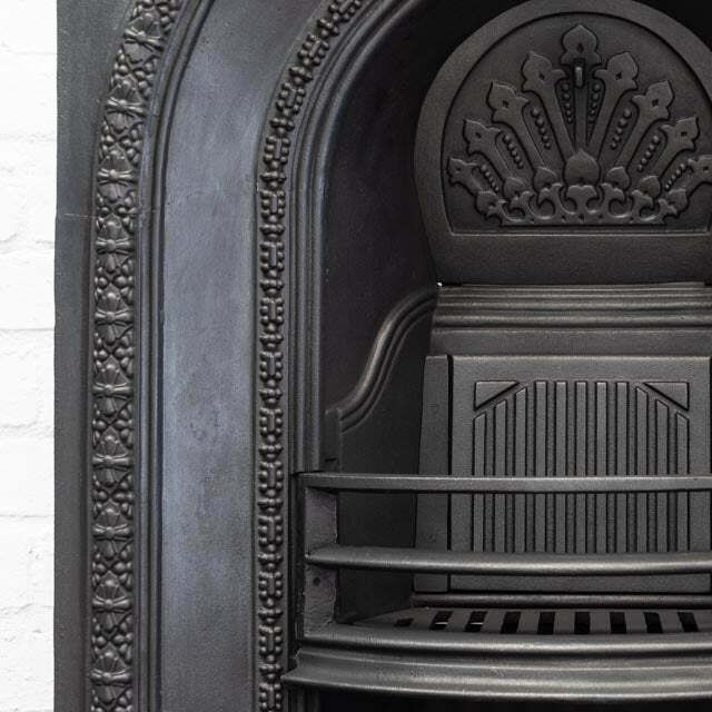 Antique Cast Iron Arched Fireplace Insert photo furniture