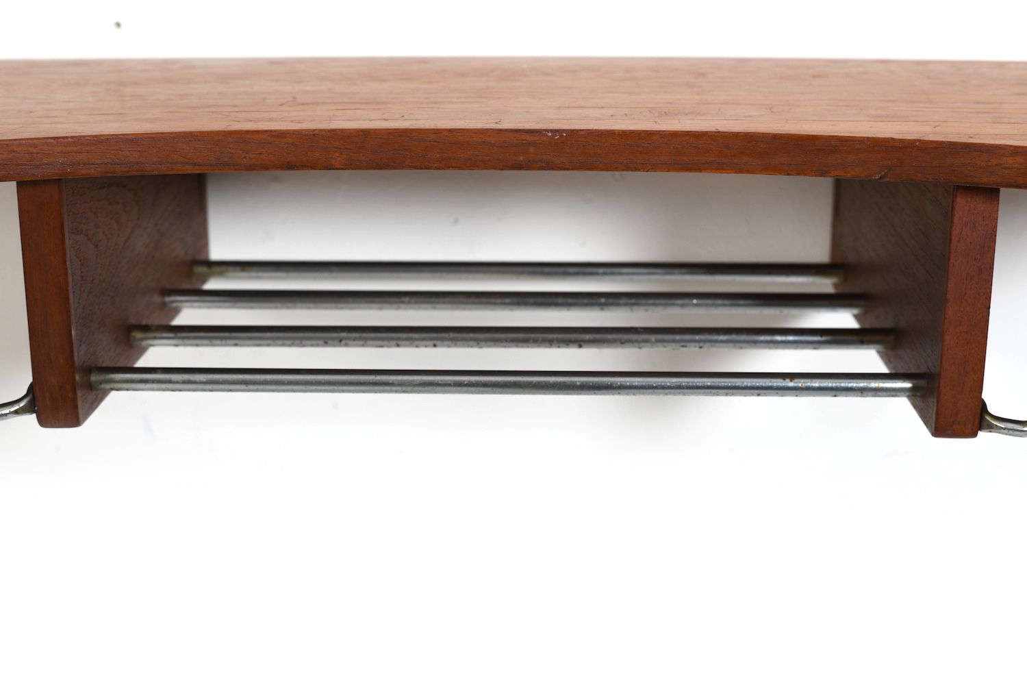 Pair Of  Danish Coat Racks / Shelfes In Teak & Chrome photo buy