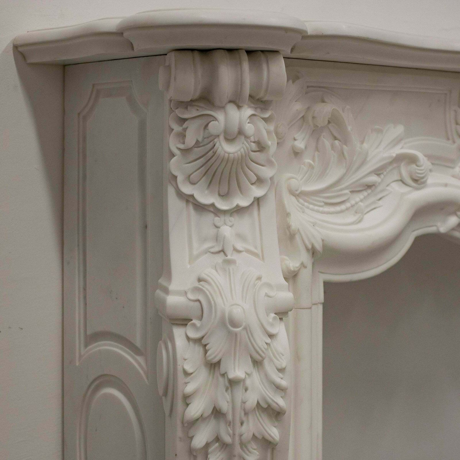 French Louis XV Fireplace Surround In Statuary Marble I Pair Available photo buy
