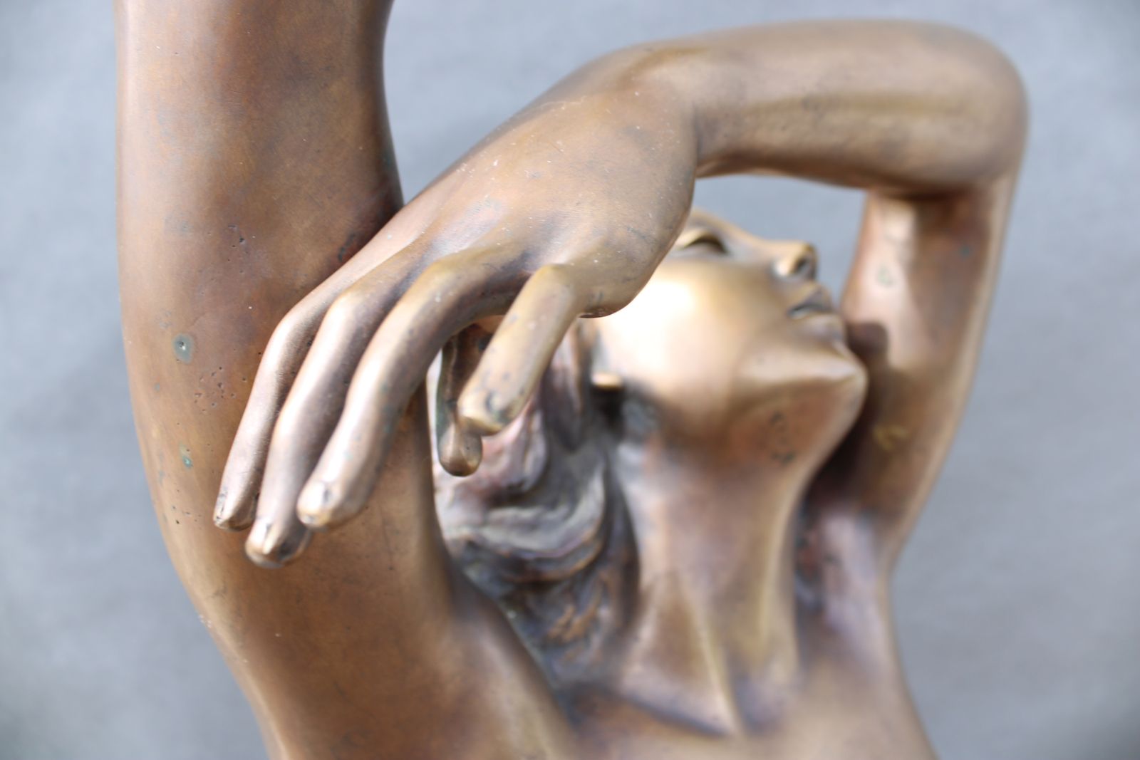 photo for sale Female Sculpture/Large Bronze Female Nude Risveglio/Fonderia Artistica Gemito Napoli/Statue Of Awakening