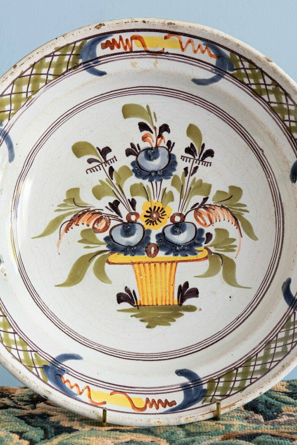 Desvres Faience, Basket Of Flowers Dish, Late 18th Century photo furniture