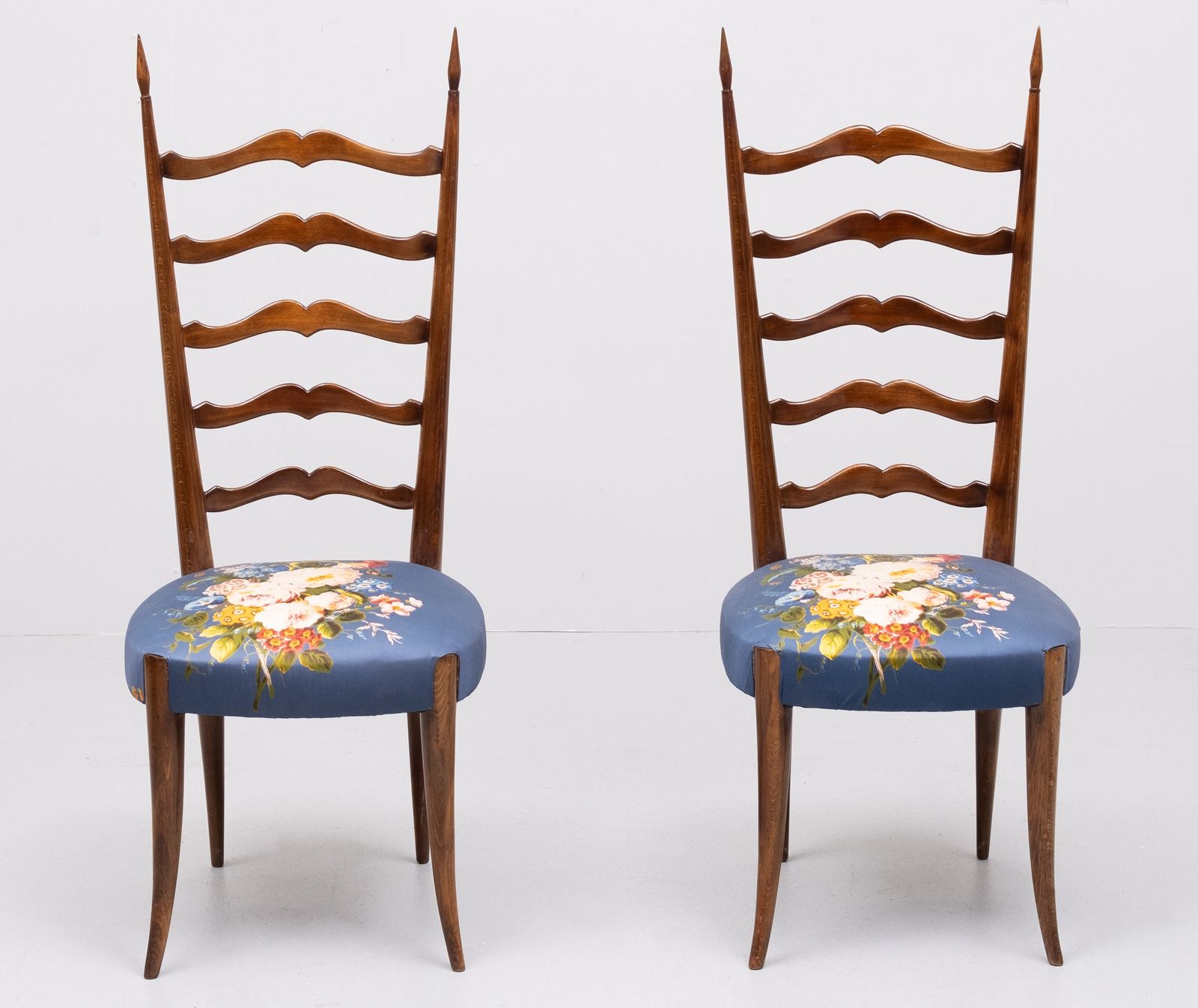 Set Ladder Back Chairs Paolo Buffa 1950s Italy photo 1694.0