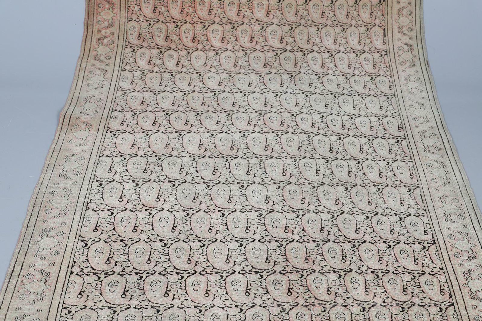 Rare Antique Rugstraditional Blush Pink Rug Wool Paisley Pattern Carpet photo 8300.0