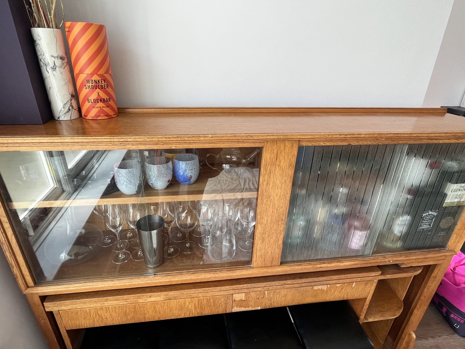 Vintage Wine Cabinet With Chairs photo furniture