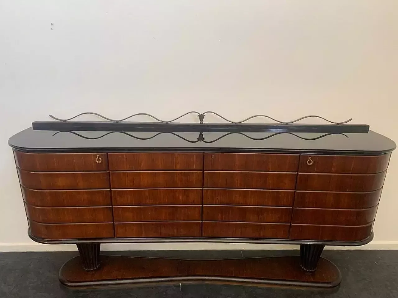 Shaped And Rusticated Sideboard Attributed To Vittorio Dassi, 1950s photo for sale