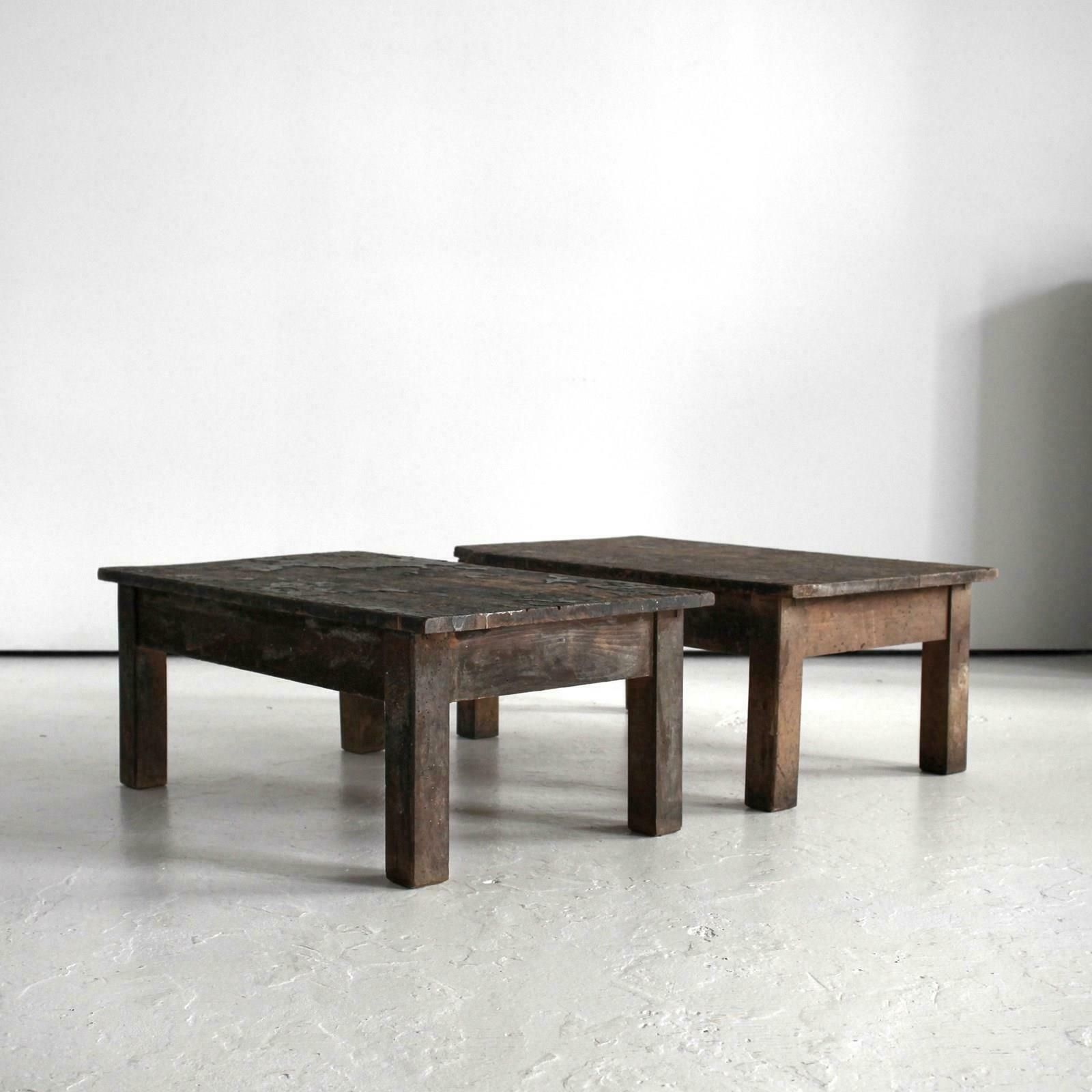 Matched Pair Of Early 20th C. Portuguese Coffee Tables photo vintage
