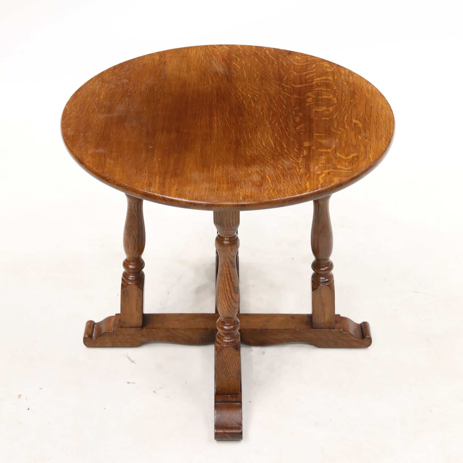 Old Charm Style Round Side Coffee Table Utility Furniture Stamp photo furniture